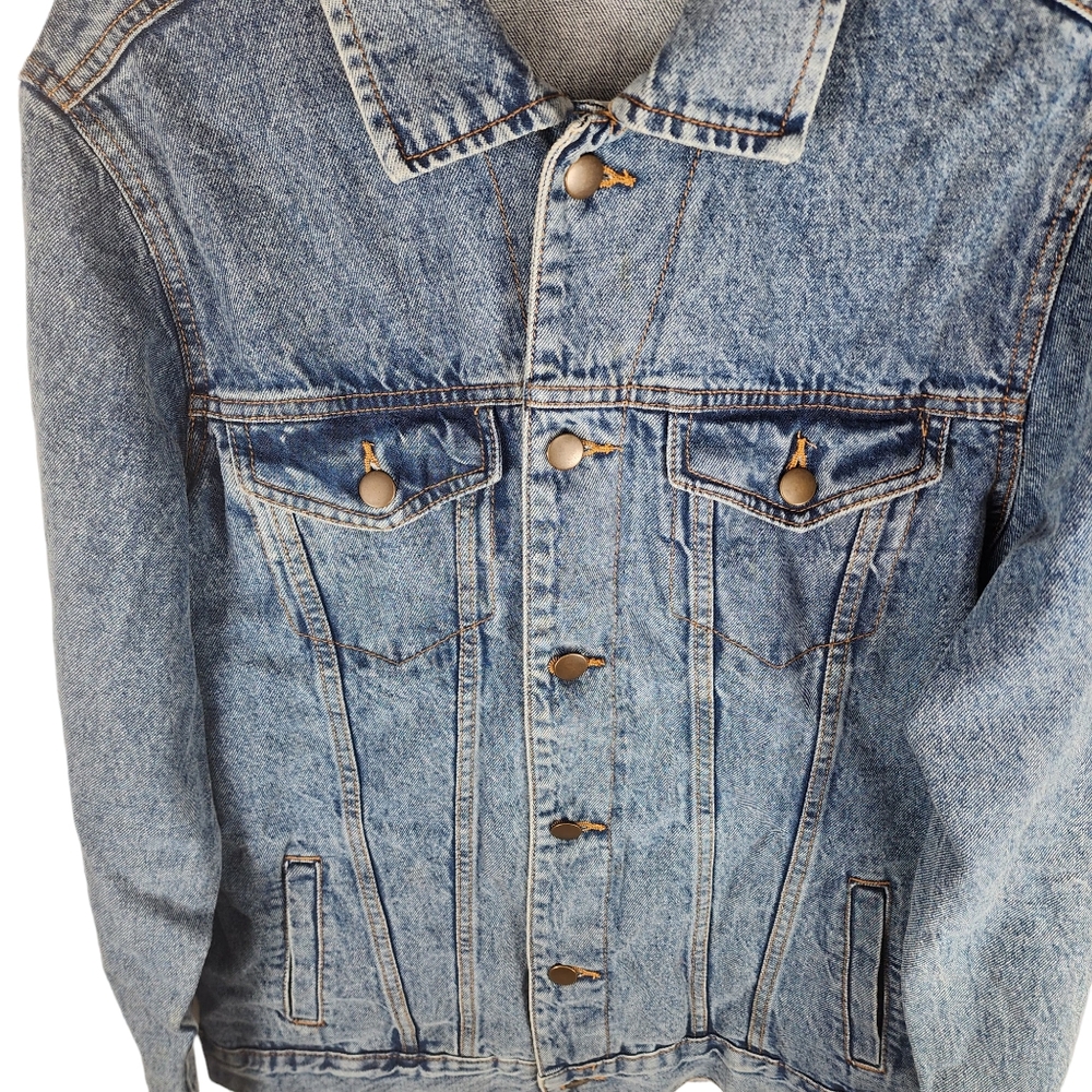 NICKELODEON Womens Small Denim Jean Jacket Cartoon Characters Vintage Button Up - Picture 5 of 8